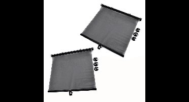 ProPlus Auto rolgordijnen - set van 2x st - 54 x 45 cm - voor zijramen - zonnescherm