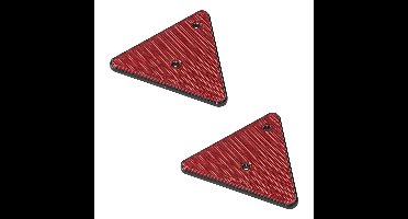ProPlus Reflector driehoek - set 2x - rood - schroefbevestiging - 136 x 152 mm