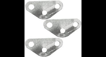 Proplus scheerlijn driehoek spanners van metaal - 20x stuks - tent - luifel - windscherm