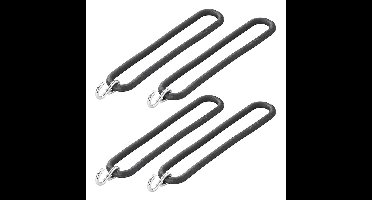 ProPlus Spanrubbers met S-haak - 8x stuks - 20 cm - voor dekzeilen - RVS S-haak - tentelastiek