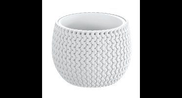 Prosperplast Bloempot Splofy - wit - 1400 ml - D18 cm - kunststof - binnen/buiten