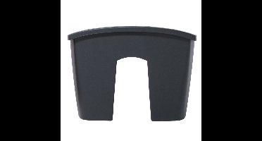 Prosperplast Plantenbak - railing - kunststof - 58 cm - antraciet grijs - buiten