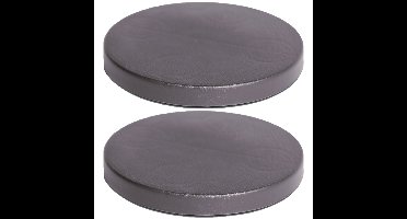 Prosperplast Plantenonderzetter - 2x - rond - 30 cm - antraciet