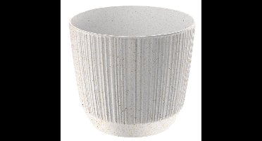 Prosperplast Plantenpot Eco - stripe - wit - D20xH17 cm