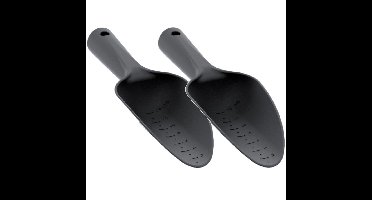 Prosperplast Tuinschepje - Set van 2x stuks - kunststof - 28 cm - verplantschepje - zwart