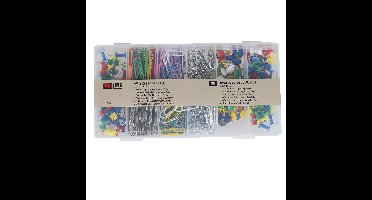 Punaises/paperclips set - kantoorbenodigdheden - 500x stuks - kantoor - prikbord