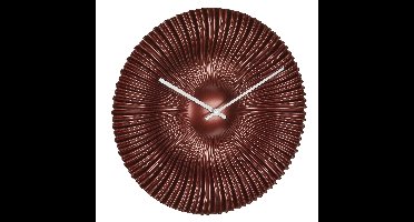 Radio gestuurde/automatische klok - koper - D33 cm - kunststof - rond