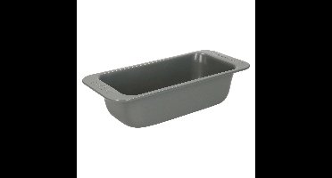 Rechthoekige bakvorm/cakevorm met anti-aanbak laag zwart 25 x 11 cm