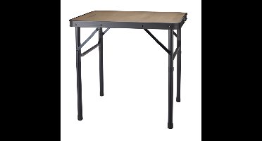 Redcliffs Campingtafel - aluminium - lichtgewicht - hout/zwart - 60 x 45 x 56 cm - uitschuifbaar