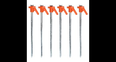 Redcliffs tentharingen - Rotspennen - 144x - zilver - metaal - 21 cm - voor harde ondergrond