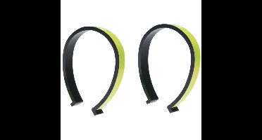 Reflecterende broek clip/band - 2x - neon geel - 22 cm - hardlopen/fietsen