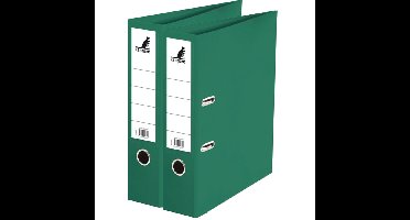 Ringband map/ordners A4 - 2x - groen - 31 x 28 x 7 cm - Documenten opbergen - Kantoorartikelen