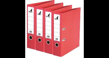 Ringband map/ordners A4 - 4x - rood - 31 x 28 x 7 cm - Documenten opbergen - Kantoorartikelen