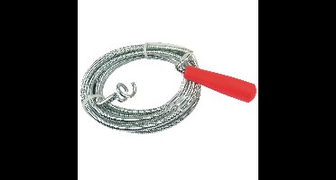 Rioolveer gootsteenontstopper - metaal - 5 meter - dia 9 mm - ontstoppingsveer
