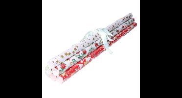 Rollen inpakpapier/cadeaupapier - 20x stuks - kerst - 200 x 70 cm - papier