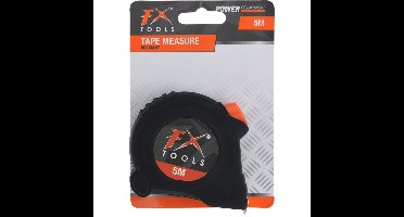 Rolmaat/meetlint zwart 5 meter