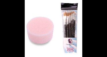 Schmink penselen en spons - schminkset - voor kinderen en volwassenen