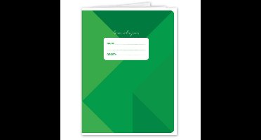 Schrift - A5 formaat - groen - schoolschrift - lijntjes - lijntjesschriften - basisschool