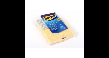 Schuursponsjes - 6x - 11 x 7 x 4 cm - viscose - sponzen - krasvrij