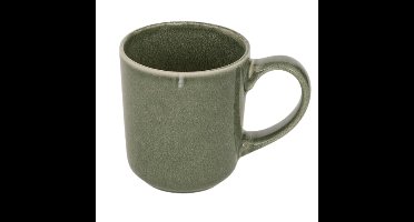 Secret de gourmet Koffiemok - olijfgroen - keramiek - 420 ml - beker