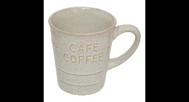 Secret de gourmet Koffiemok - wit - keramiek - 200 ml - beker - mokken