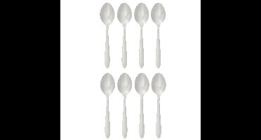 Secret de Gourmet Soeplepels/eetlepels Nevis - 8x stuks - RVS - 19 cm