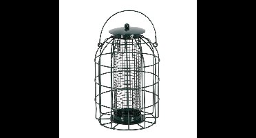 Selectieve notensilo Mees - staal - 16 x 24 cm - vogel voedersilo voor noten