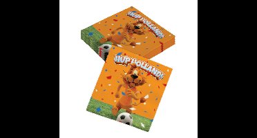 Servetten 8x Loeki de Leeuw Hup Holland oranje 33 x 33 cm