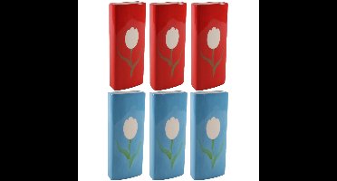 Set Radiatorbak waterverdampers 6x stuks - porselein - 20 x 8 cm