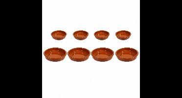 Set tapas schaaltjes Murcia - 8x - 12 en 18 cm - terracotta - met handvaten