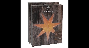 Set van 2x stuks decoratie kerstster lampionnen wit 60 cm