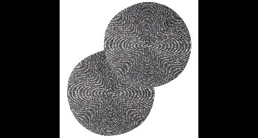 Set van 4x stuks placemats kralen grijs 35 cm