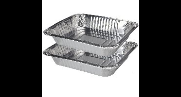 Set van 8x stuks barbecue bereidingsbakken rechthoek 32 x 26 x 6 cm