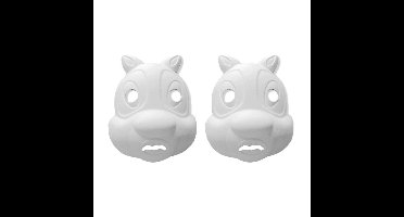 Set van 8x stuks papier mache knutsel maskers eekhoorn
