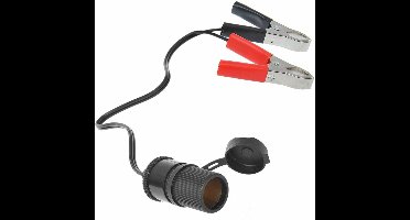 Sigarettenaanstekerdoos - met accuklemmen - 12V/24V - 16A
