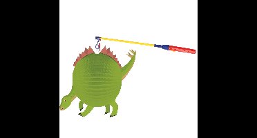 Sint Maarten lampionstokje set met Dinosaurus lampion 25 cm