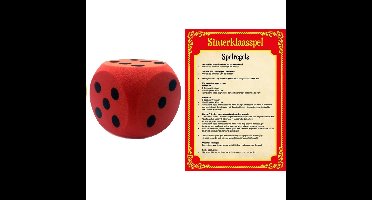 Sinterklaasspel set - dobbelspel - foam dobbelsteen - rood - sinterklaas - pakjesavond