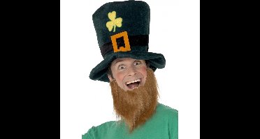 Smiffy's St Patricks day hoed - Set van 2x stuks - met baard - verkleed artikelen - Leprechaun hoed