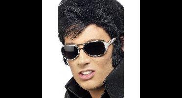 Smiffys Verkleed zonnebril Elvis - zilver - rock and roll stijl