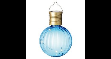 Solar lampion voor buiten - LED - blauw - 11 cm - buitenverlichting