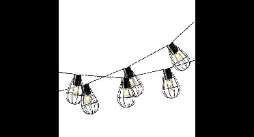 Solar tuinverlichting lichtsnoer - 8 lampjes - ijzer - 350 cm