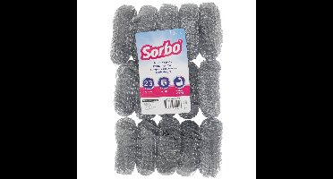 Sorbo pannenspons/metaalspons - 15x - 23 grams - extra sterk