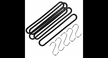 Spanrubbers met S-haken 35x stuks voor dekzeilen 25 cm