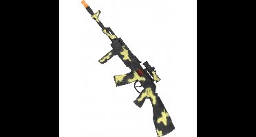 Speelgoed camouflage geweer Peacekeepers - 59 cm - inclusief geluid - kunststof
