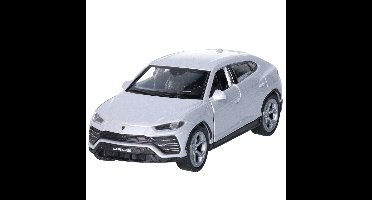 Speelgoed Lamborghini auto - zilver - die-cast metaal - 11 cm - Model Urus