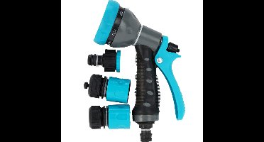 Sproeikop tuinslang - 4-delig - 7 standen - incl. koppelstukken - broeskop