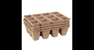 Stekpotje / kweekpot - 4x stuks - 16 x 12 x 5 cm - turfpotjes - moestuinpotjes