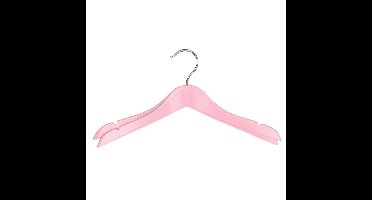 Storage Solutions kledinghangers voor kinderen - 24x stuks - hout - Klerenhangers - roze