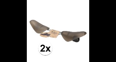 Storage Solutions schoenspanners - 4x stuks - grijs - metalen veer - kunststof - maat 37 tot 48