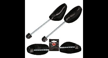 Storage Solutions schoenspanners - 6x stuks - zwart - metalen veer - kunststof - maat 37 tot 48